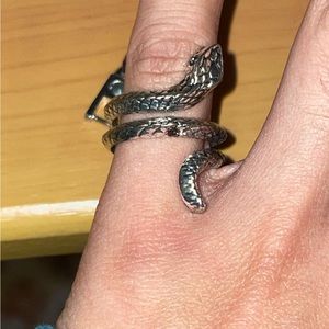 Sterling silver snake ring